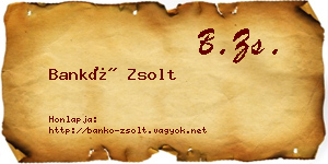 Bankó Zsolt névjegykártya
