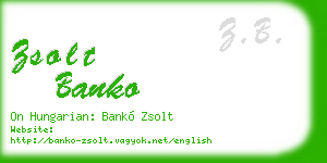 zsolt banko business card